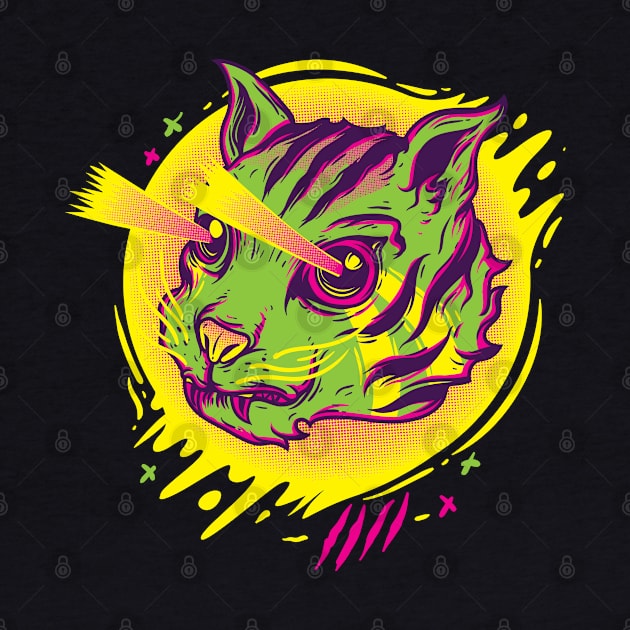 The Cat with Laser Eyes by machmigo